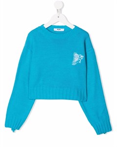 Свитер с вышитым логотипом Msgm kids