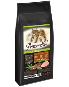 Cat Adult беззерновой для взрослых кошек с уткой и индейкой 0 4 кг Primordial