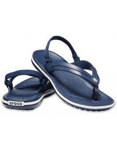 Шлепанцы детские Crocband Strap Flip K Navy Crocs