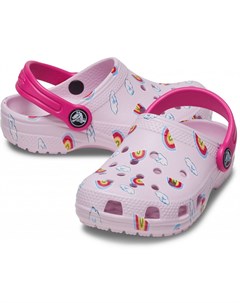 Сабо детские Kids Classic Toddler Printed Clog Ballerina Pink Crocs