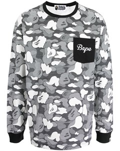 Топ с длинными рукавами и камуфляжным принтом A bathing ape®