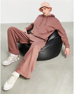 Худи в стиле oversized выбеленного коричневого цвета от комплекта Asos design