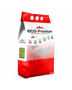ECO Premium Тутти фрутти наполнитель для кошек любого возраста древесный комкующийся 5 л Eco-premium