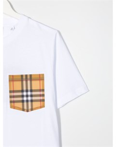 Футболка с карманом в клетку Vintage Check Burberry kids