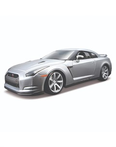 Машинка металлическая Nissan GT R R35 2009 1 18 серебристая Bburago