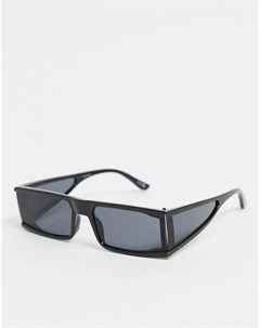 Квадратные солнцезащитные очки маска черного цвета с боковыми стеклами Asos design