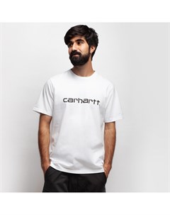 Футболка S S Script T Shirt White Black 2021 Carhartt wip