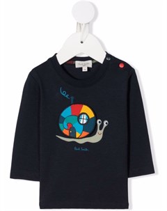 Футболка из органического хлопка с логотипом Paul smith junior