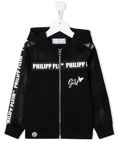 Куртка с капюшоном и логотипом Philipp plein junior