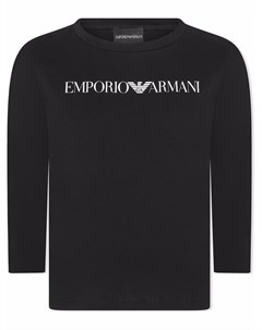 Футболка с длинными рукавами и логотипом Emporio armani kids