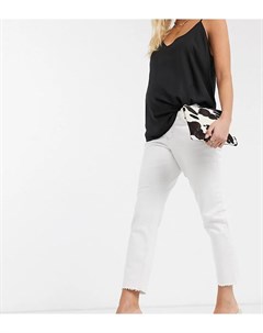Белые прямые джинсы с посадкой над животом Maternity Topshop