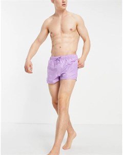 Фиолетовые короткие шорты для плавания со стрелками Asos design