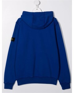 Худи с нашивкой логотипом Stone island junior