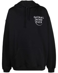 Флисовое худи с принтом Global Mind Vetements