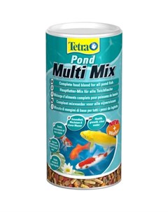 Корм Pond MultiMix для прудовых рыб гранулы хлопья таблетки гаммарус 1 л Tetra