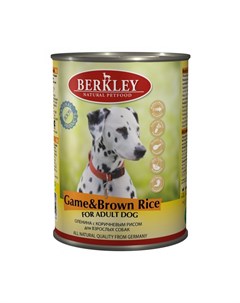 Adult Dog Game Brown Rice паштет для взрослых собак с олениной коричневым рисом оливковым маслом и а Berkley