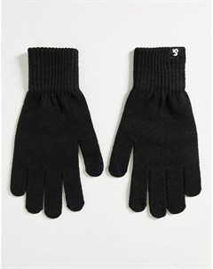 Черные трикотажные перчатки для сенсорных устройств Jack & jones