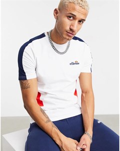 Белая футболка с расцветкой колор блок Wale Ellesse