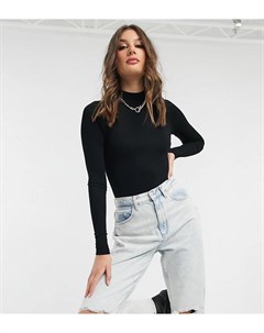 Боди черного цвета с длинными рукавами и высоким воротом ASOS DESIGN Tall Asos tall