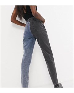 Синие прямые джинсы в стиле колор блок Missguided tall