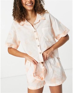Розовая пижама с принтом тай дай из 2 предметов Cotton On Cotton:on
