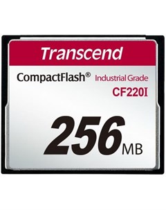 Промышленная карта памяти CompactFlash 220I 256 Мб SLC темп режим от 40 до 85 Transcend