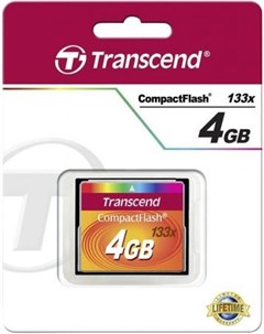 Карта памяти Compact Flash Card 4Gb 133x TS4GCF133 Transcend