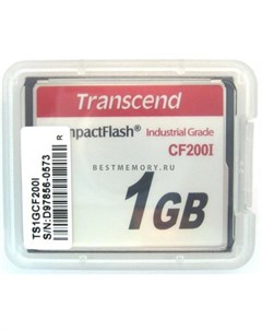 Промышленная карта памяти CompactFlash 200I 1 Гб SLC темп режим от 40 до 85 Transcend