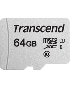 Флеш карта microSDXC 64Gb Class10 TS64GUSD300S w o adapter Transcend