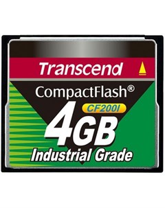 Промышленная карта памяти CompactFlash 200I 4 Гб SLC темп режим от 40 до 85 Transcend
