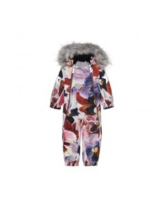 Комбинезон зимний Molo Pyxis Fur Giant Floral бордовый сиреневый Mothercare