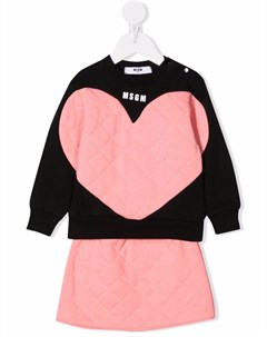 Стеганый спортивный костюм с логотипом Msgm kids