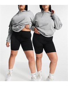 Набор из 2 черных базовых шорт леггинсов ASOS DESIGN Curve Asos curve