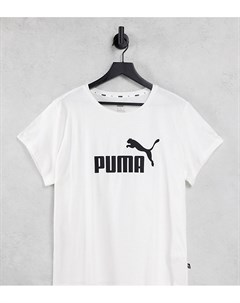 Белая футболка с крупным логотипом Plus Essentials Puma