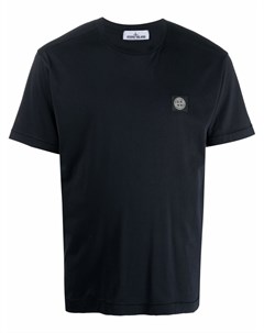 Футболка с нашивкой логотипом Stone island