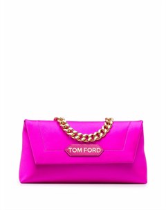 Клатч с откидным клапаном и логотипом Tom ford