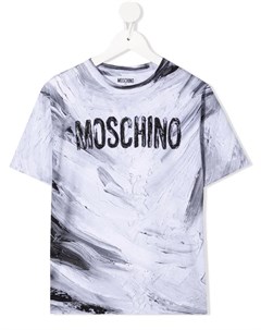 Футболка с абстрактным принтом Moschino kids