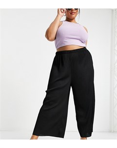 Черные плиссированные кюлоты ASOS DESIGN Curve Asos curve