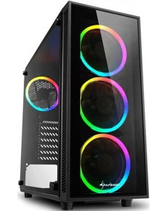 Игровой корпус TG4 RGB led чёрный ATX закаленное стекло fan 3x120 мм 1x120 мм 2xUSB 3 0 audio Sharkoon
