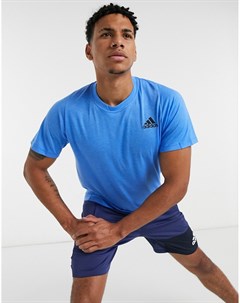 Синяя меланжевая футболка Training FreeLift Adidas