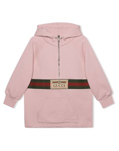 Худи с воротником на молнии и логотипом Gucci kids