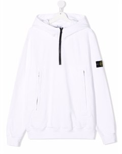 Худи с нашивкой логотипом Stone island junior