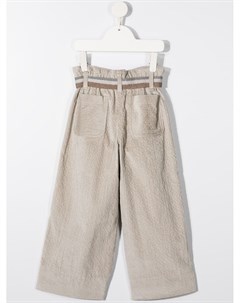 Вельветовые брюки широкого кроя Brunello cucinelli kids