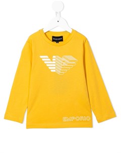 Футболка с длинными рукавами и логотипом Emporio armani kids