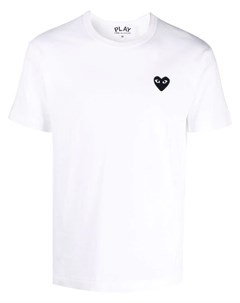 Футболка с нашивкой логотипом Comme des garcons play