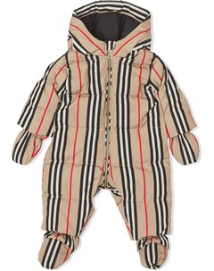 Утепленный комбинезон в полоску Icon Stripe Burberry kids