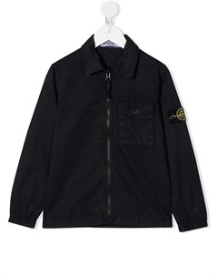 Джинсовая куртка с нашивками Stone island junior