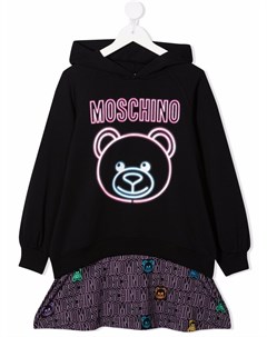 Платье толстовка с логотипом Moschino kids