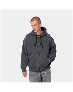 Толстовка с капюшоном на молнии Hooded Vista Jacket Soot 2022 Carhartt wip