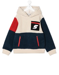 Фактурное худи с нашивкой логотипом Stella mccartney kids